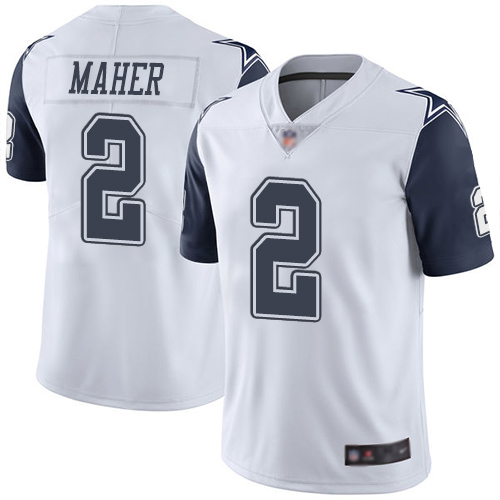 Men Dallas Cowboys Limited White Brett Maher #2 Rush Vapor Untouchable NFL Jersey->youth nfl jersey->Youth Jersey